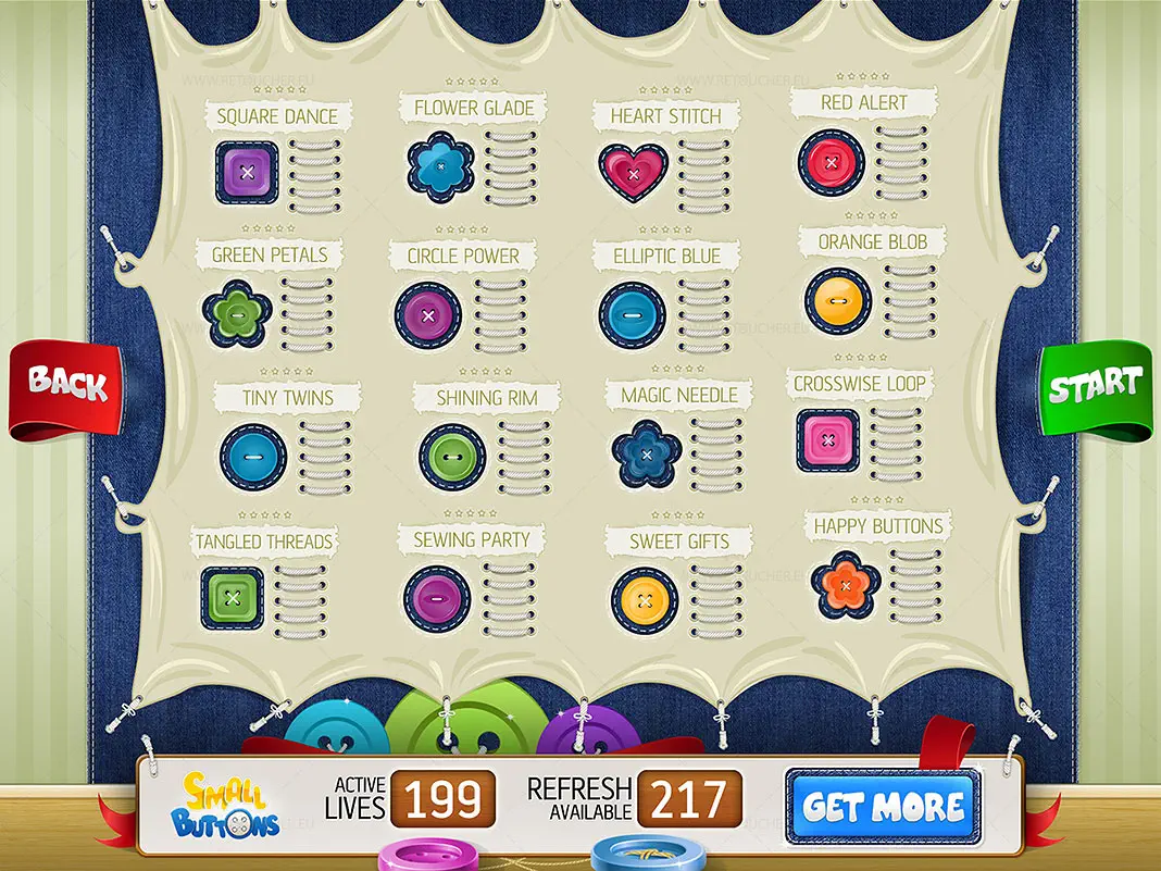 Small Buttons screenshot 07: Levels, Game Progress