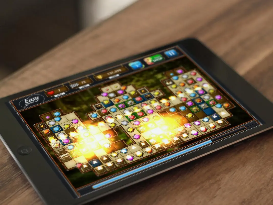 Easy Gems on tablet: Gameplay